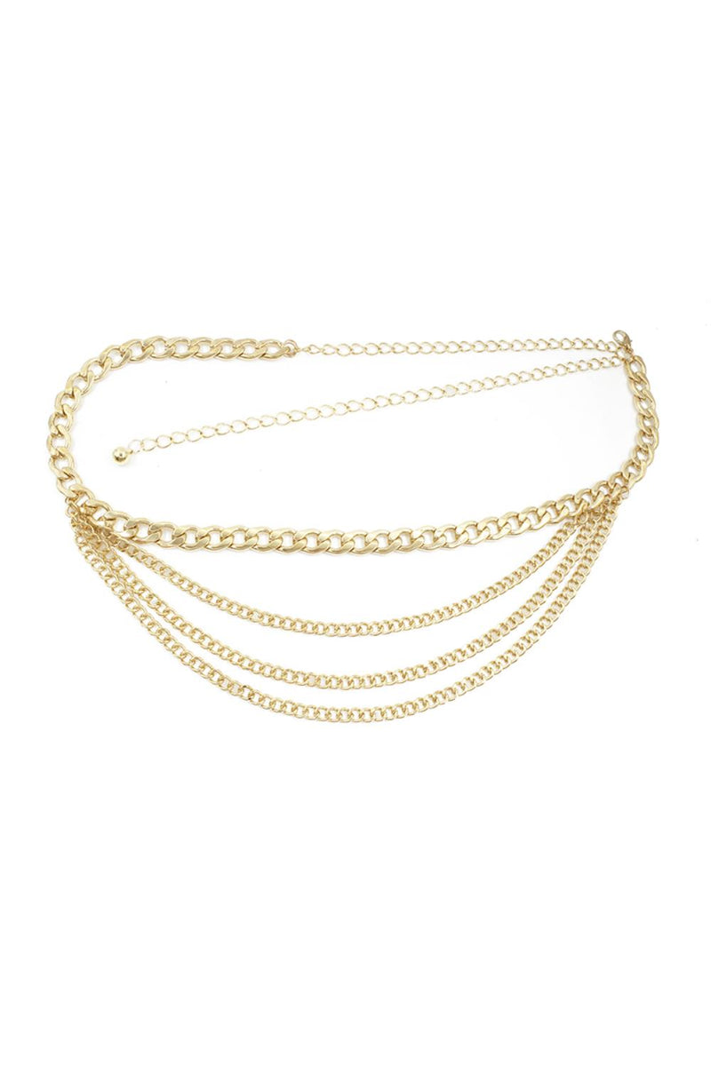 Metal Multi Chain Layered Bally Chain Belt – CITYWEAR